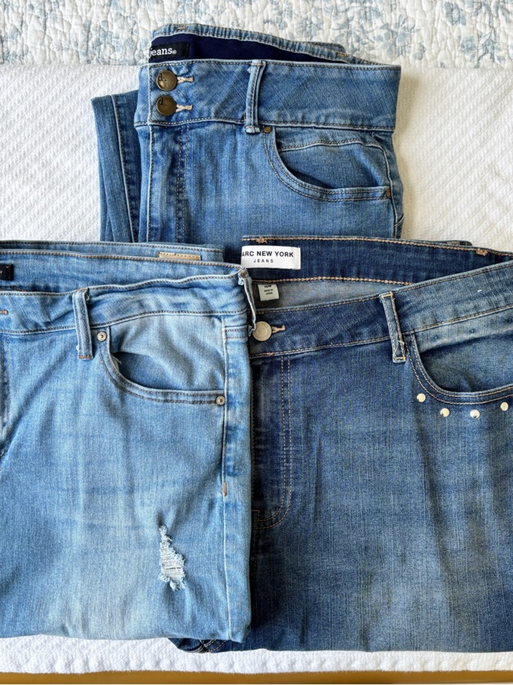 Women’s size 16 blue skinny jeans bundle - 3 pairs.